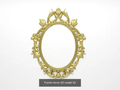  frames mirror set 3D Model Collection01 3D Model Pack