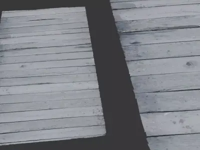  Weathered Wooden Planks Scan Low-poly 3D model