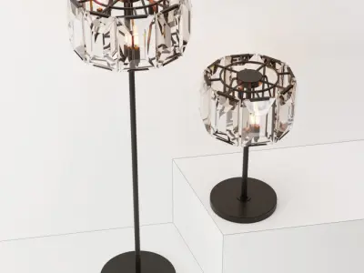 Restoration Hardware HARLOW CRYSTAL TABLE LAMP FLOOR LAMP 3D model