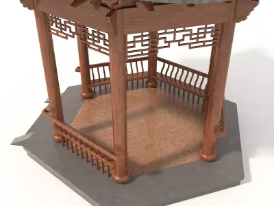 Wooden Gazebos 2 3D model