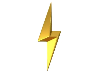 Lightning symbol 01 3D model