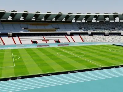 Zayed Sports City Stadium - Abu Dhabi Low-poly 3D model
