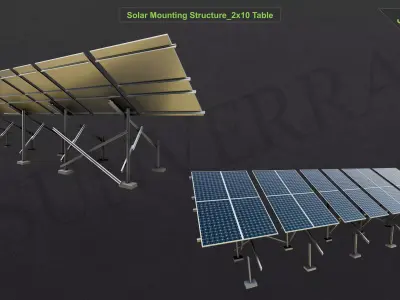 3D Printing-Solar Mounting Structure 2x10 Table 3D print model
