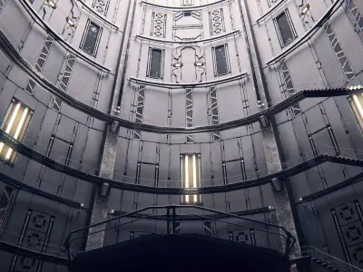 Hangar 06 Sci-Fi PBR Low-poly 3D model