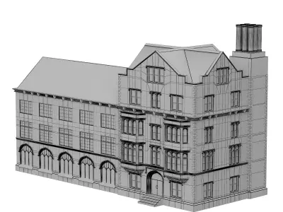 Old brick house 3 from New York 3D model