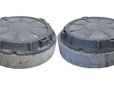 Ultra realistic Sewer well Pbr Low-poly 3D model