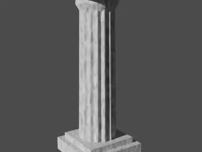 Comun Greek Column Low-poly 3D model