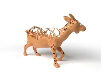 GoatII Dust Voronoi Low-poly 3D model