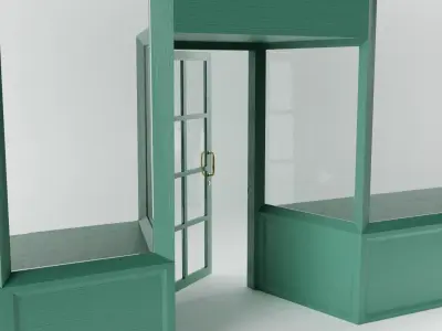 Romantic Shop Front Low-poly 3D model