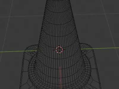 A yellow cone 3D model 3D model