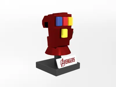 Lego Infinity Gauntlet v3 003 Low-poly 3D model