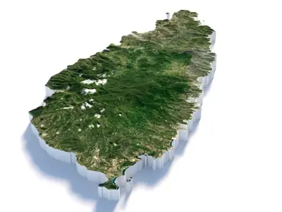 Saint Lucia Terrain Country 3D model