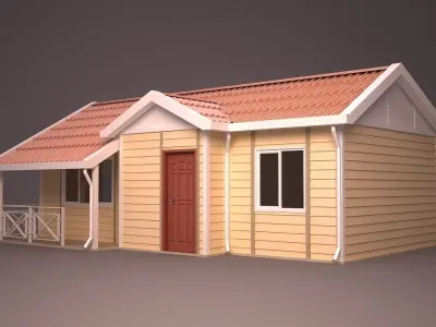 HOME house with roof 3D model