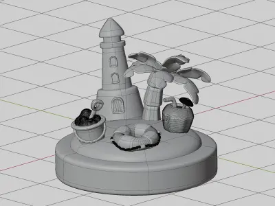 3D Holiday Element 3D model