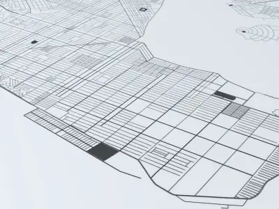 Karachi Road Network and Streets 3D model