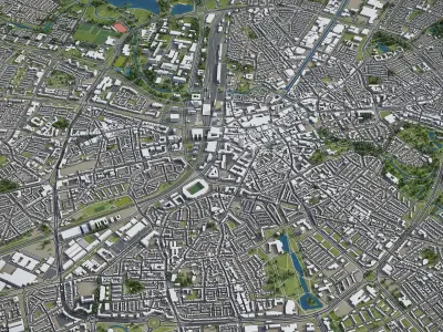 Eindhoven  Low-poly 3D model