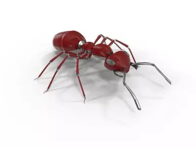 Red Mechanical Ant 3D model