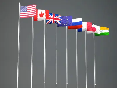 Flags asem 3D model
