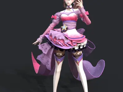 Dancing girl 3D model