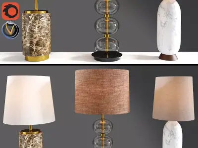 Table Lamp Collection 03 3D model
