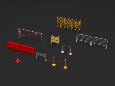 Barriers 9 barricade 3D model