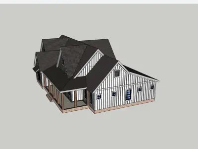 Modern Farmhouse 3D Model 3D model