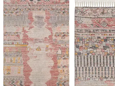 Vivian Woven Jute Rug 3D model