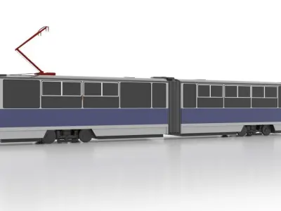 Tatra KT4YU-M Low Low-poly 3D model