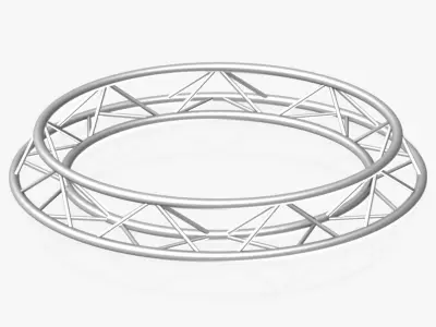 Circle Triangular Truss Full diameter 200cm 3D print model