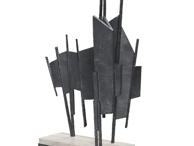 Metal Sail sculpture 3D model