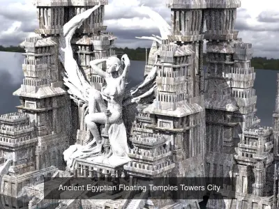 Dark Egypt Pyramid City collection 1 3D Model Pack