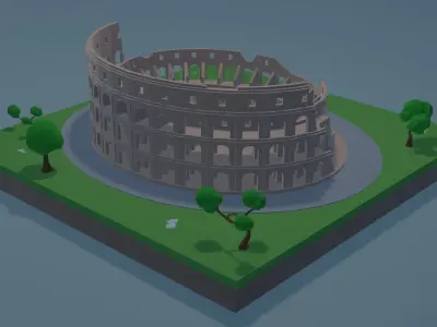 Colosseum  Low-poly 3D model