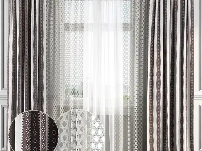 Curtain Set 132 3D model