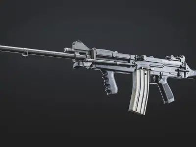 U100 Section Assault Weapon Low-poly 3D model