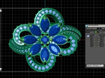 Diamond Ring for Women 3D print model 16