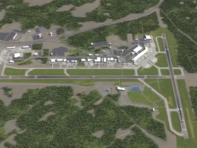 Halifax - Stanfield Airport - YHZ Low-poly 3D model