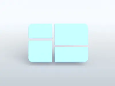 Windows 1 Logo v1 001 Free low-poly 3D model