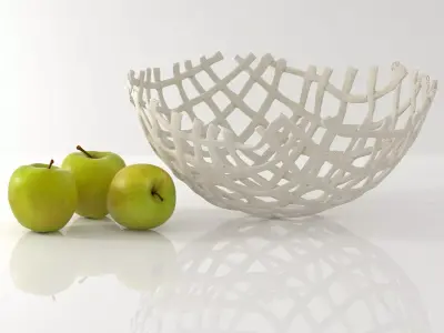 Bowl made out of wires 3D model