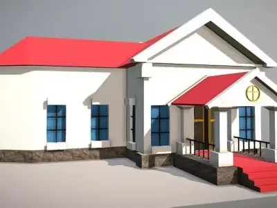 Simple Church 3D model
