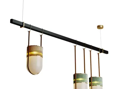 Dario Linear pendant light 3D model