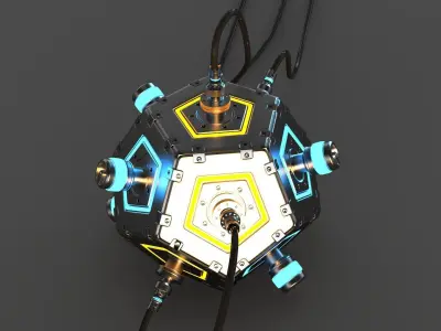 Sci-fi Micro Reactor 3D model