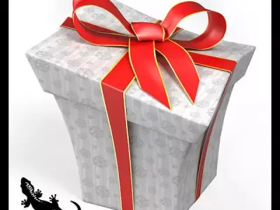 Cartoon style gift box 3D model