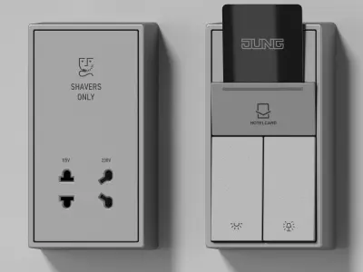 JUNG LS Cube - Hospitality kit 34 items 3D model