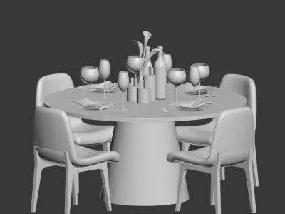 Dinning Set 15 3D model