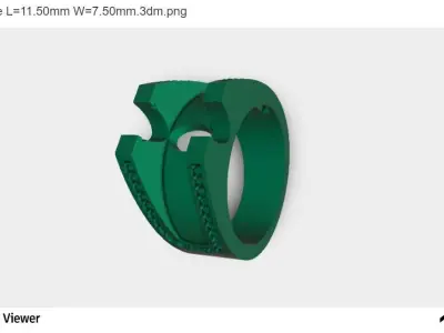 Men Ring With Diamond Cut Center 3D print model