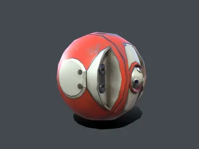 Sphere Drone Low-poly 3D model