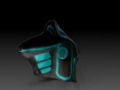 sci-fi face mask 3D print model