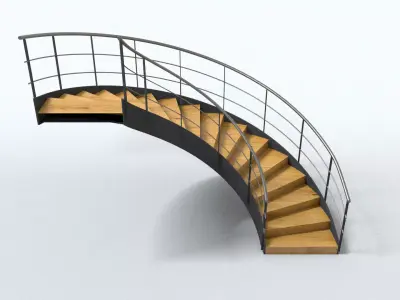 laos Spiral Staircase 3D model