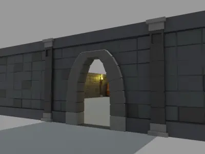 Modular Dungeon Free low-poly 3D model