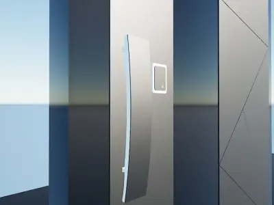 Door AX2 Low-poly 3D model